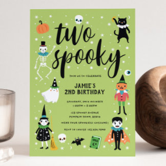 Twee spooky Halloween uitnodiging