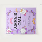 Twee Spooky Halloween Verjaardag Achtergrond Tapes Wandkleed (Voorkant (horizontaal))