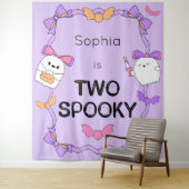 Twee Spooky Halloween Verjaardag Achtergrond Tapes Wandkleed (In situ)