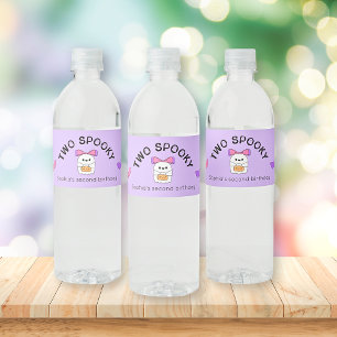 Twee Spooky Halloween Verjaardag Water Bottle Labe Waterfles Etiket