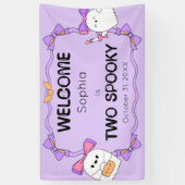 Twee Spooky Halloween Verjaardag Welkom Banner (Verticaal)