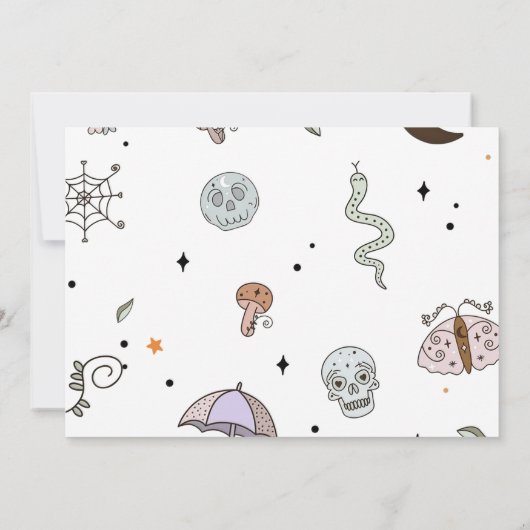 Twee Spooky Halloween Verjaardagsfeestfoto Kaart (Achterkant)