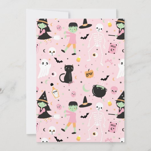 Twee Spooky Halloween Verjaardagsfeestuitnodiging Kaart (Achterkant)