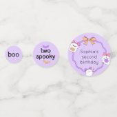 Twee Spooky Halloween Verjaardagstafel Confetti (Voorkanten)