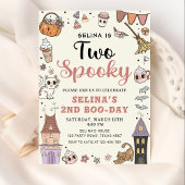 Twee Spooky Leuke Ghost Halloween 2e Verjaardag Kaart