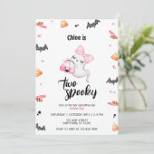 Twee Spooky Meisje 2e Boo-Day Halloween Verjaardag Kaart (Staand voorkant)