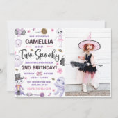 Twee Spooky Meisjes Halloween 2e Verjaardag Foto Kaart (Voorkant)