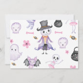 Twee Spooky Meisjes Halloween 2e Verjaardag Foto Kaart (Achterkant)