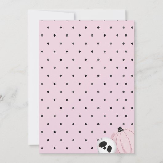 Twee Spooky Pink Ghost Tweede Verjaardag uitnodigi Kaart (Achterkant)