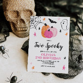 Twee Spooky Pink Halloween 2e uitnodiging