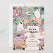 Twee Spooky Retro Fun Halloween 2e Verjaardagsfees Kaart (Voorkant)