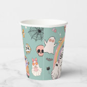 Twee Spooky Retro Fun Halloween 2e Verjaardagsfees Papieren Bekers (Rechts)