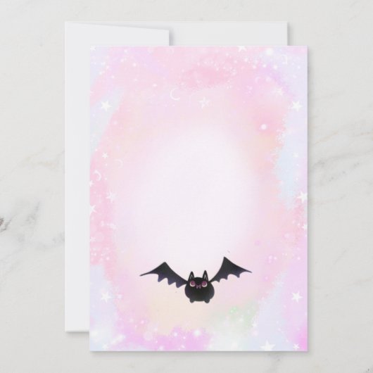 twee spooky roze spook Halloween Kaart (Achterkant)