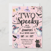 Twee Spooky Schattigee Ghost Girl Halloween 2e Ver Kaart (Voorkant)