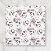 Twee Spooky Schattigee Roze Halloween Verjaardag B Bedankjes Labels (Achterkant)