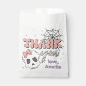Twee Spooky Schattigee Roze Halloween Verjaardag B Bedankzakje (Voorkant)