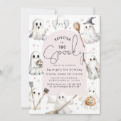 Twee Spooky Uitnodiging voor het 2e Verjaardagsfee (Voorkant)