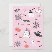Twee Spooky Verjaardag Meisje Uitnodiging (Achterkant)