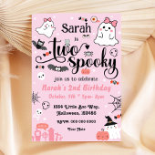 Twee Spooky Verjaardag Meisje Uitnodiging