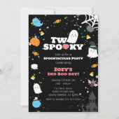 Twee spooky verjaardagsuitnodiging kaart (Voorkant)