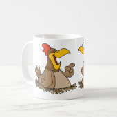 Twee sprekende kippen koffie Mok (Voorkant links)