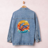 Twee springende cartoondolfijnen denim jacket (Hangar)