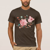 Twee staartvarkens in de lente T-shirt (Voorkant)