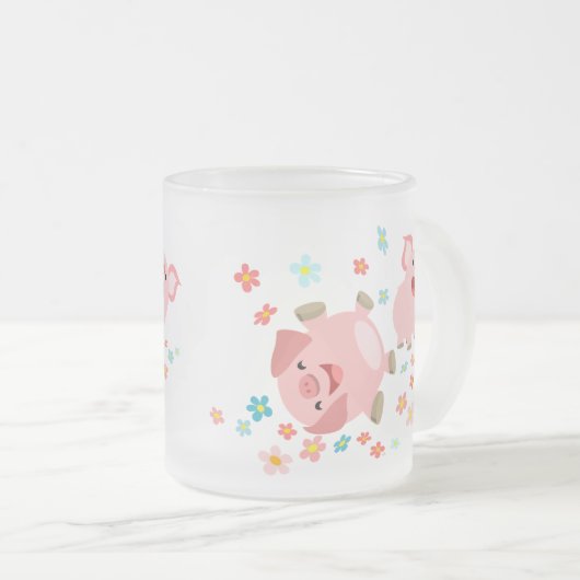 Twee staartvarkens in voorjaarsvorste Mok (Voorkant rechts)