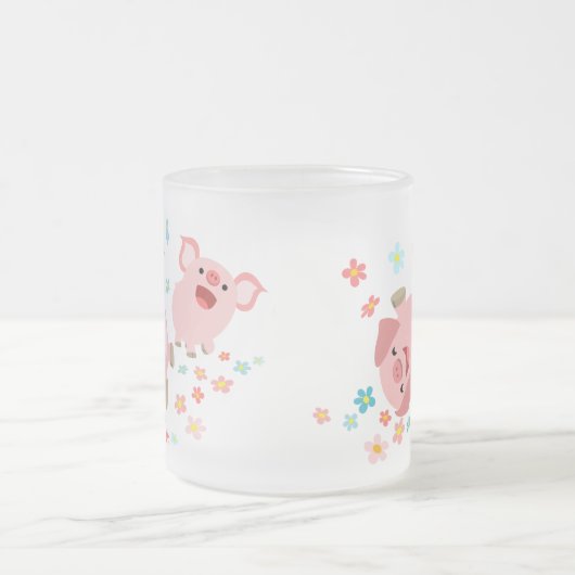 Twee staartvarkens in voorjaarsvorste Mok (Center)