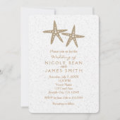 Twee Starfish Beach bruiloft uitnodigingen (Voorkant)