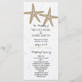 Twee Starfish Beach Vrijgezellenfeest huwelijkspro Programmakaart (Voorkant)