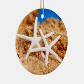 Twee Starfish bij de strand Keramisch Ornament (Rechts)
