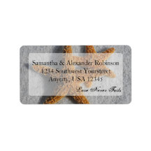 Twee Starfish in de zand, Beach Wedding