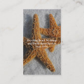Twee Starfish in de zand, Beach Wedding Visitekaartje (Achterkant)