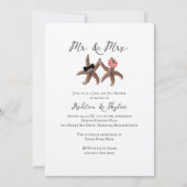 Twee Starfish Mr. en Mrs Couples Shower Invitatio Kaart (Voorkant)