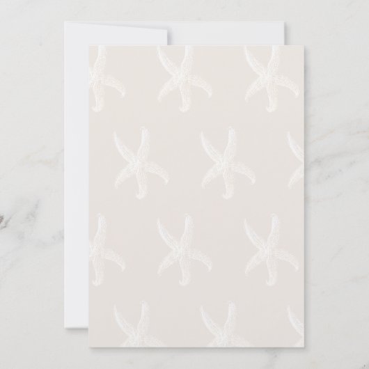 Twee Starfish Mr. en Mrs Couples Shower Invitatio Kaart (Achterkant)