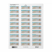 Twee Starfish Ocean Beach Return Address Labels (Full Sheet)