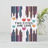Twee steden één houdt van Kaart (Staand voorkant)
