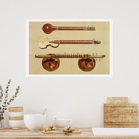 Twee sterren en een rudra vina uit de Musical Poster (Keuken)