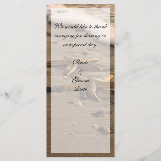 Twee sterren kustkaart menu (Achterkant)