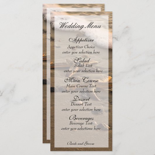 Twee sterren kustkaart menu (Voorkant / Achterkant)