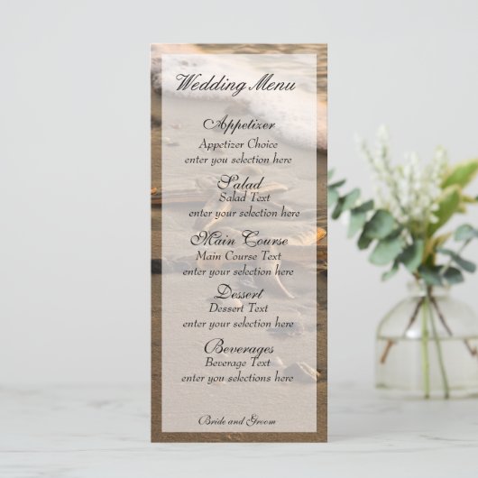 Twee sterren kustkaart menu (Staand voorkant)