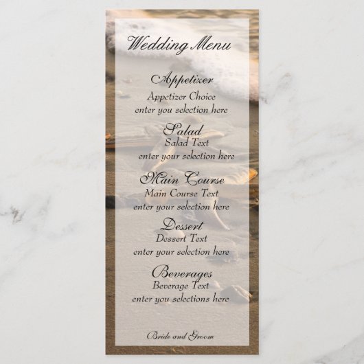 Twee sterren kustkaart menu (Voorkant)