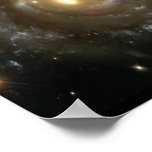 Twee sterrenstelsels die Poster botsen (Hoek)