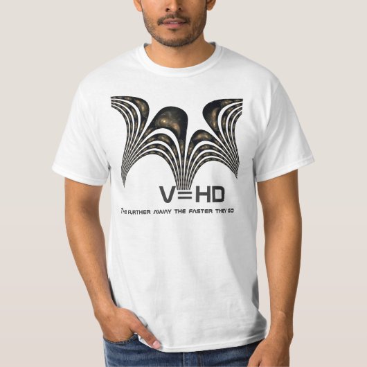 Twee sterrenstelsels Hubbles Wet T Shirt (Voorkant)