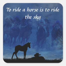 Twee Stickers met een thoraxgehard Racehorse