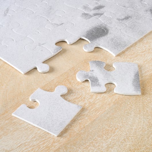 Twee stoelen begraven in sneeuw legpuzzel (Zijkant)