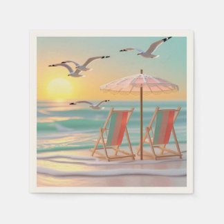 "Twee Stoelen Langs De Zee" Servet
