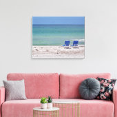 Twee stoelen op het strand canvas afdruk (Insitu (Woonkamer))