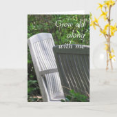 Twee stoelen — word oud met mij kaart (Gele Bloem)